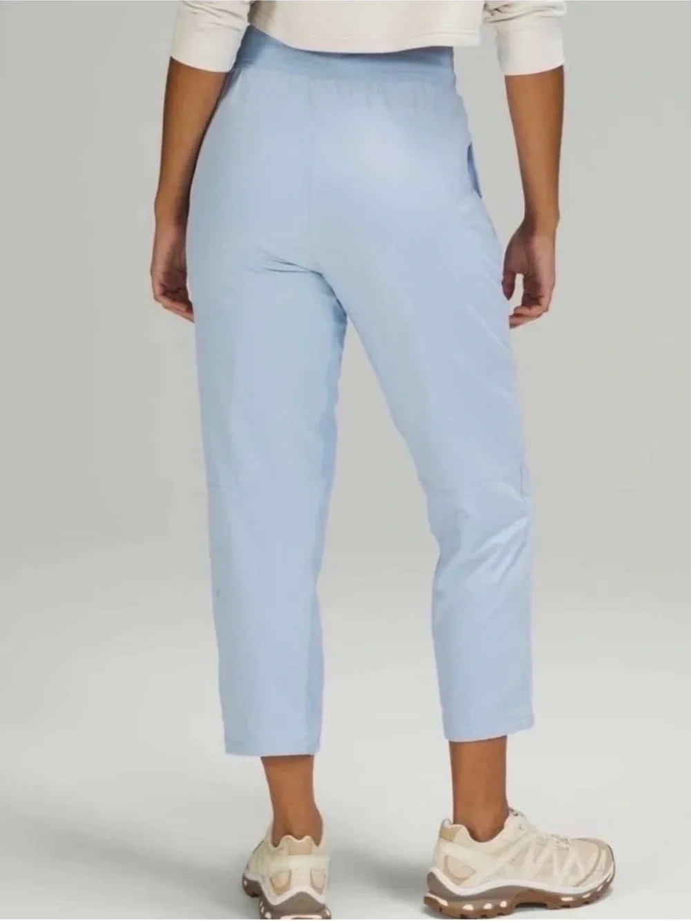 Lululemon Beyond the Studio Crop Blue Linen